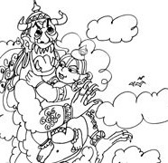 Lord Krishna With Trinavrta
