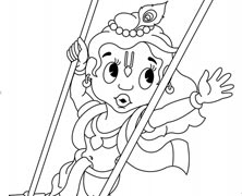 Swinging Lord Krishna