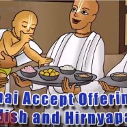 Little Nimai accepts offerings of Jagdish & Hiranya Pandita