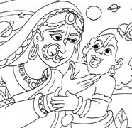 Lord Krishna Showing The Universal Form To Yashoda