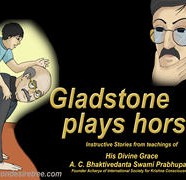 Gladstone Plays Horse