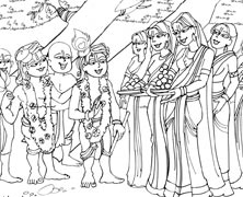 Lord Krishna With The Wives Of The Brahmanas